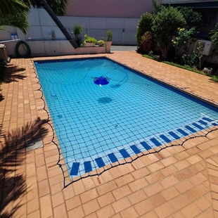 Swimming Pool Protection Net Villa Star Hotel Outdoor Swimming Field Anti-falling Net Anti-ultraviolet Rubber Wire Protection Net Factory