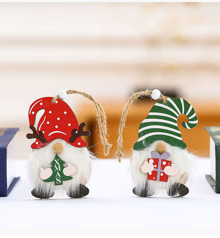 Christmas Santa Claus Wood Party Hanging Ornaments display picture 2