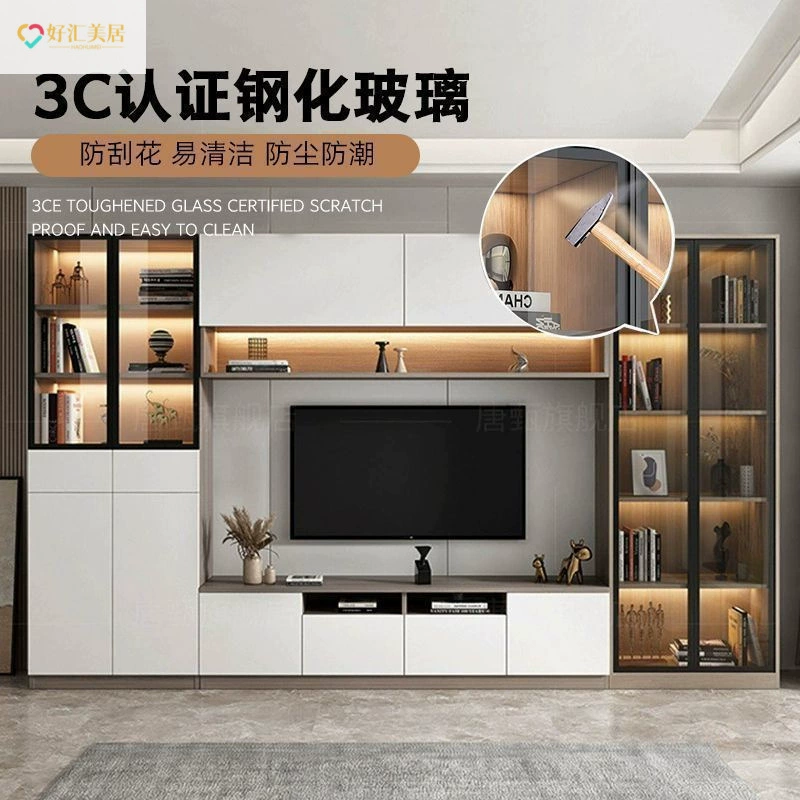 Легкий экстравагантный шкаф из цельного дерева на полу телевизионный шкаф