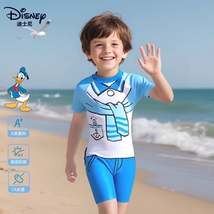 Disney Kidsren's Swimsuit Boys Professional Training 2025 New One-Piece Boy's Swimsuit Boy Baby Suit