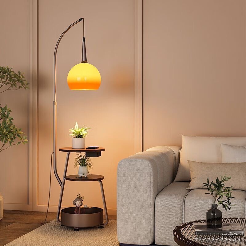 Floor lamp antique bedroom bedside table integrated grapefruit lamp living room sofa atmosphere tea table fishing lamps