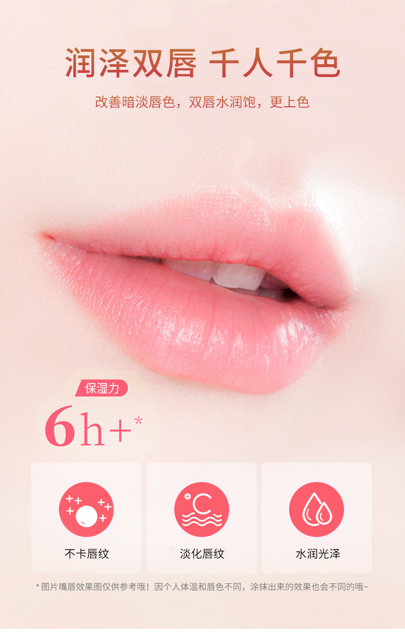 VIBELY Personalized Moisturizing Color-changing Lip Balm Anti-dryness and Cracking Fruit-Flavored Healthy Lip Balm Cross-border Makeup Item Picture