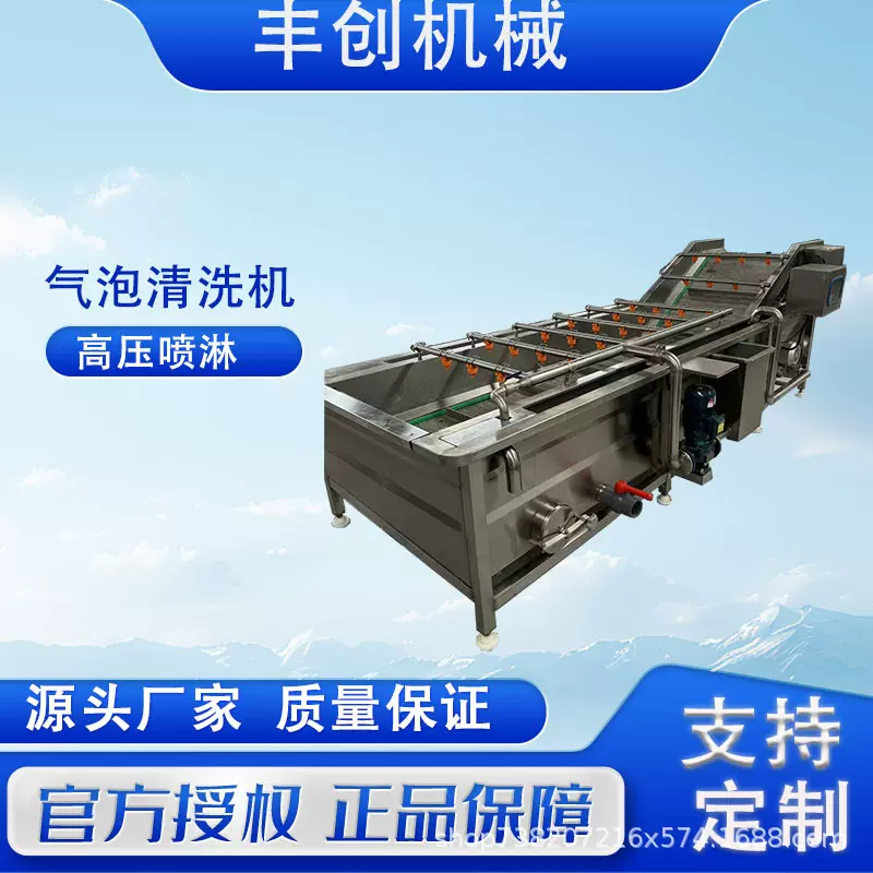 商用水果草莓气泡清洗机车厘子樱桃蓝莓清洗大枣枇杷果洗果机设备