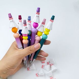 Cross-borDer Hot-selling Halloween Hot-selling Ghost 3D Silicone Cartoon DYI BeaDs Factory Wholesale Spot