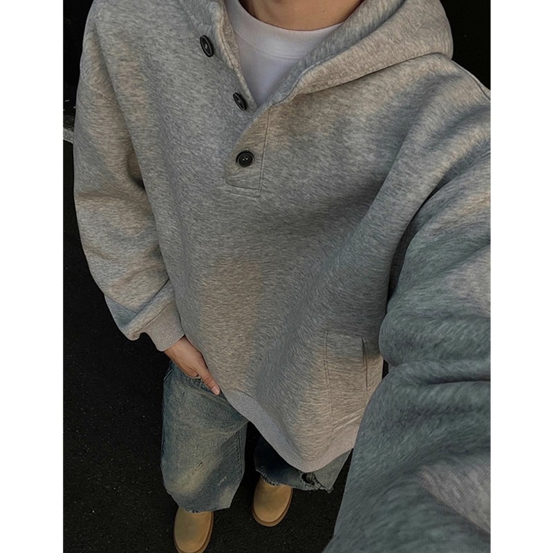 Schwerer Kapuzenpullover für Damen und Herren, Modell 2025: Neu, dick, langärmelig, locker, lässig, für Paare_voghion.com