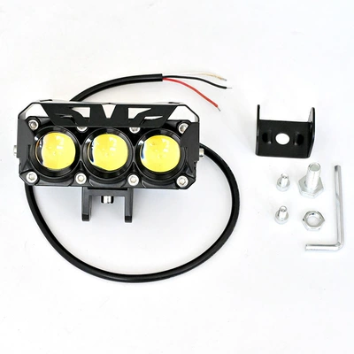 with Three Lenses, Fan, Dual-Color: Motorcycle headlights, headlights