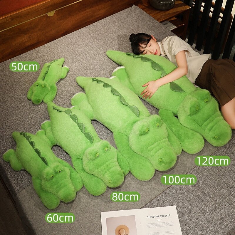 Linda caricatura dorada visón fiesta cocodrilo muñeco de peluche muñeca almohada niños creativos niña regalo de cumpleaños al por mayor