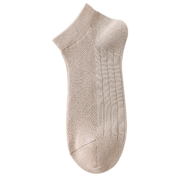 Men's solid color summer thin breathable socks