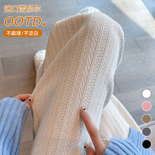白色雪尼尔阔腿裤女秋冬2025新款高腰垂感休闲小个子直筒加绒裤子