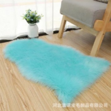 フェイクウールカーペット リビングルーム 白 ロングファー 子供用マット ベッドサイドマット 寝室 ファーマット ホームフロアマット バルコニー