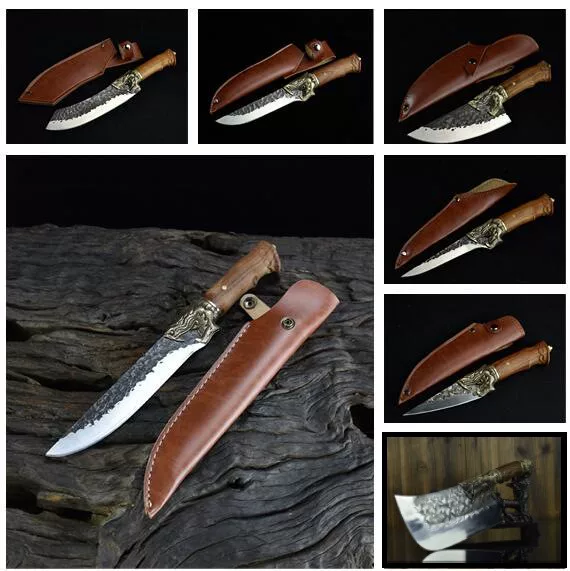 Set, universal knife handmade stainless steel