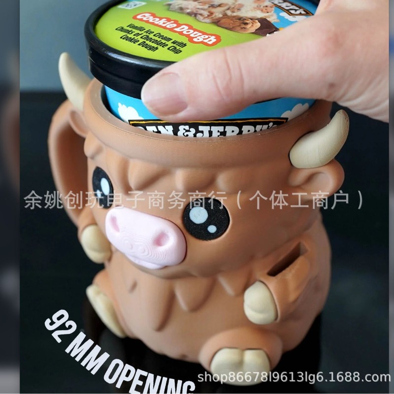 クロスボーダー ハイランド カウ アイス パイント ホルダー ペンギン カウ アイスクリーム カップ ホルダー|undefined