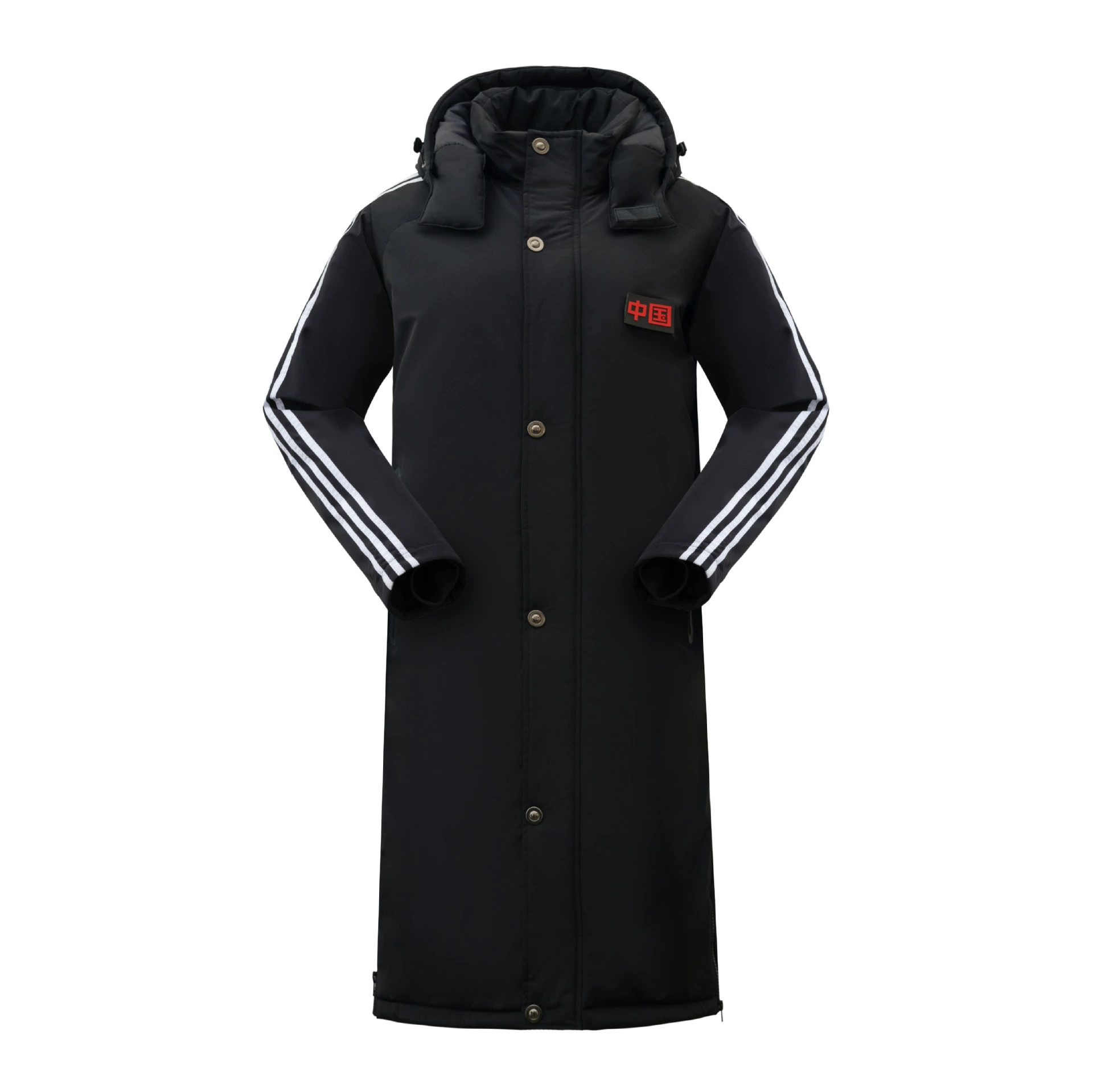 Sports long winter keep warm fleece down jacket, maxi length, plus size