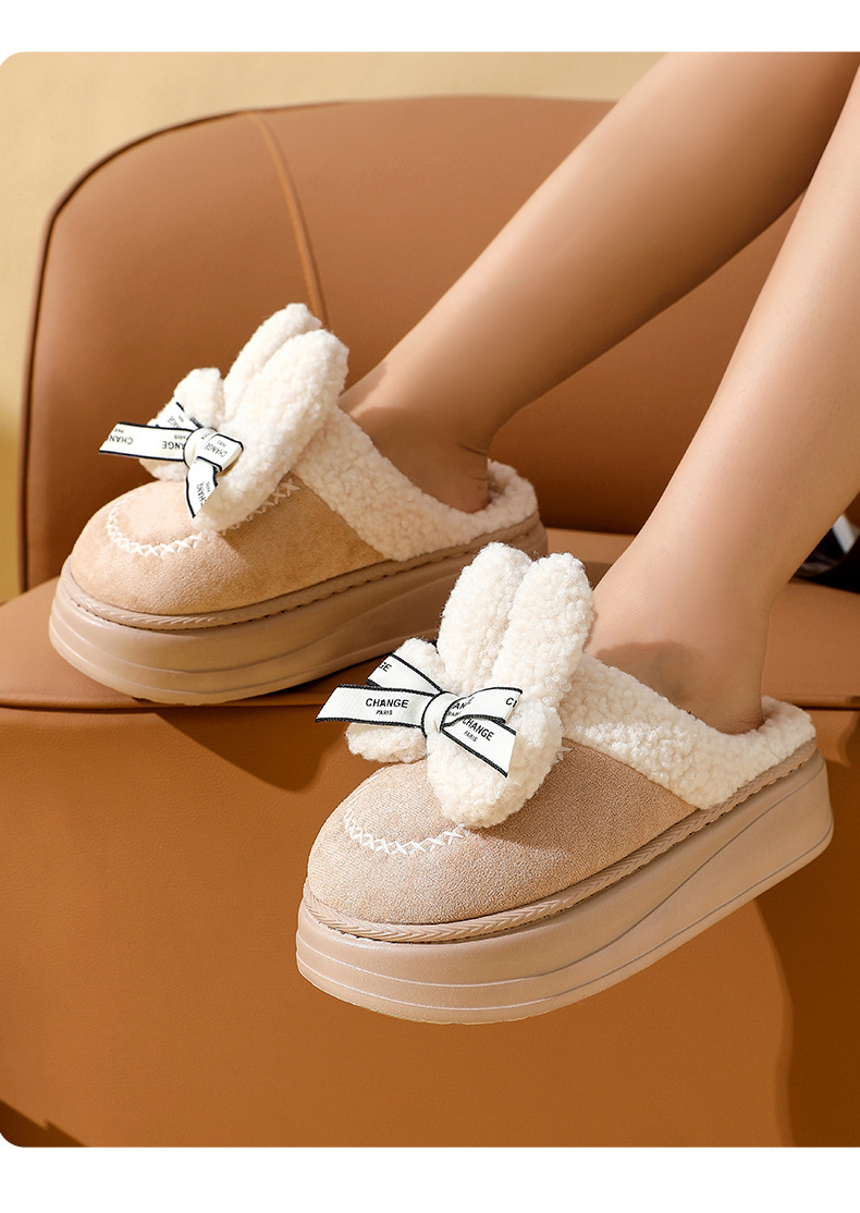 Women's Warm Cotton Slippers For Home Non-slip Flat Design_voghion.com