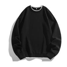 重磅320g美式卫衣男士潮牌帅气宽松纯色长袖t恤打底衫外套圆领