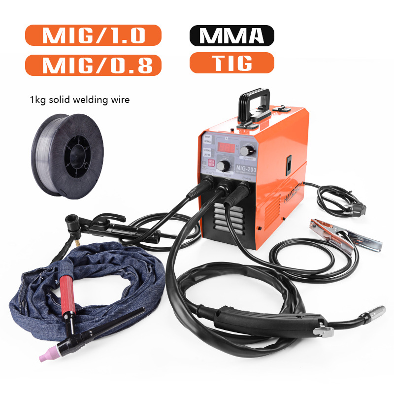 MIG-200无气二保焊机MIG/MMA/TIG一体三用多功能电焊机氩弧焊机-阿里巴巴