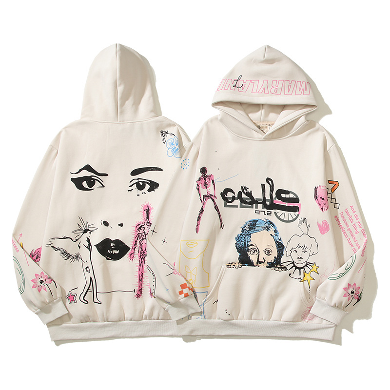 Sudadera hombre graffiti vintage oversize con capucha_voghion.com