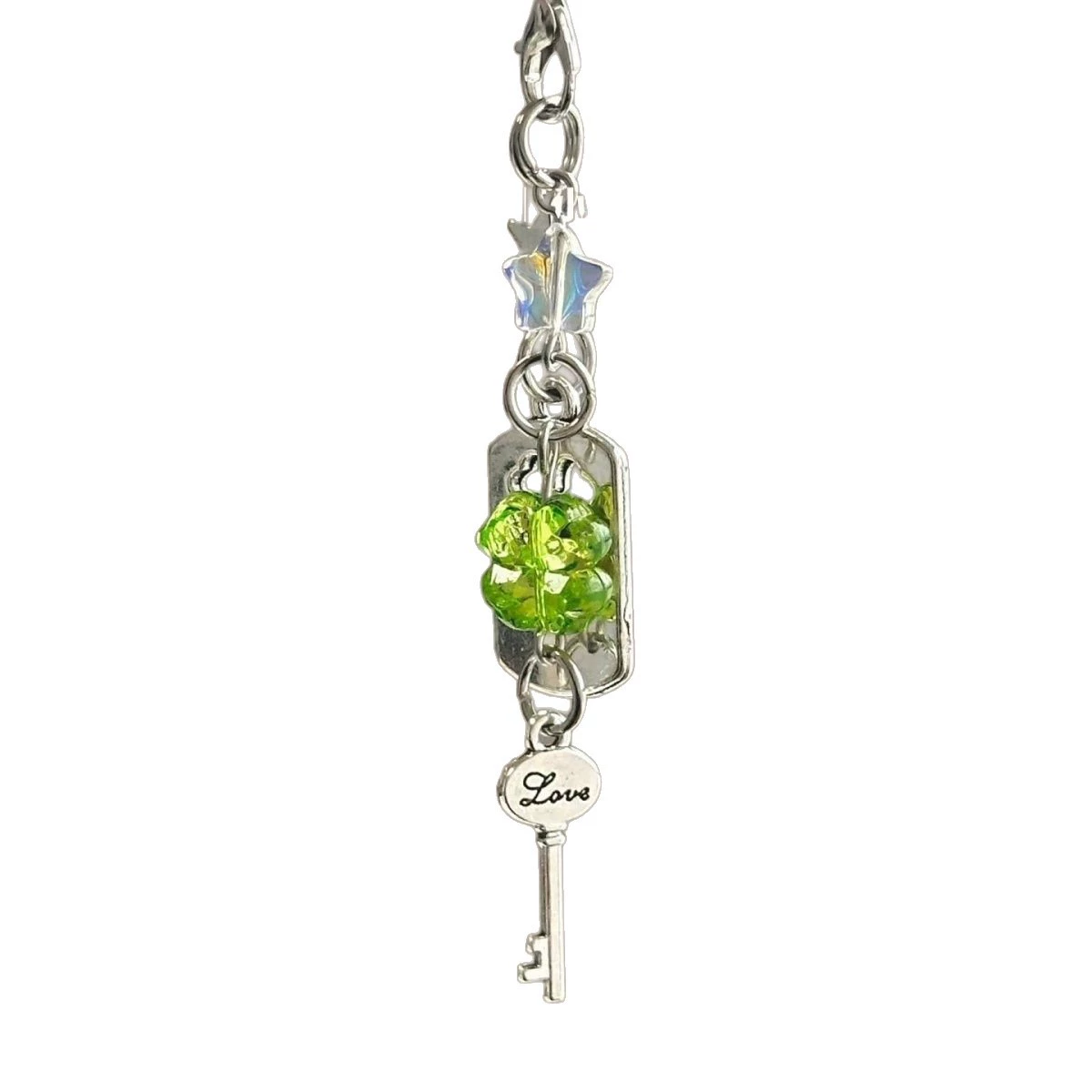 Brand mobile phone, strap, keychain, camera, pendant, handle, four-leaf clover