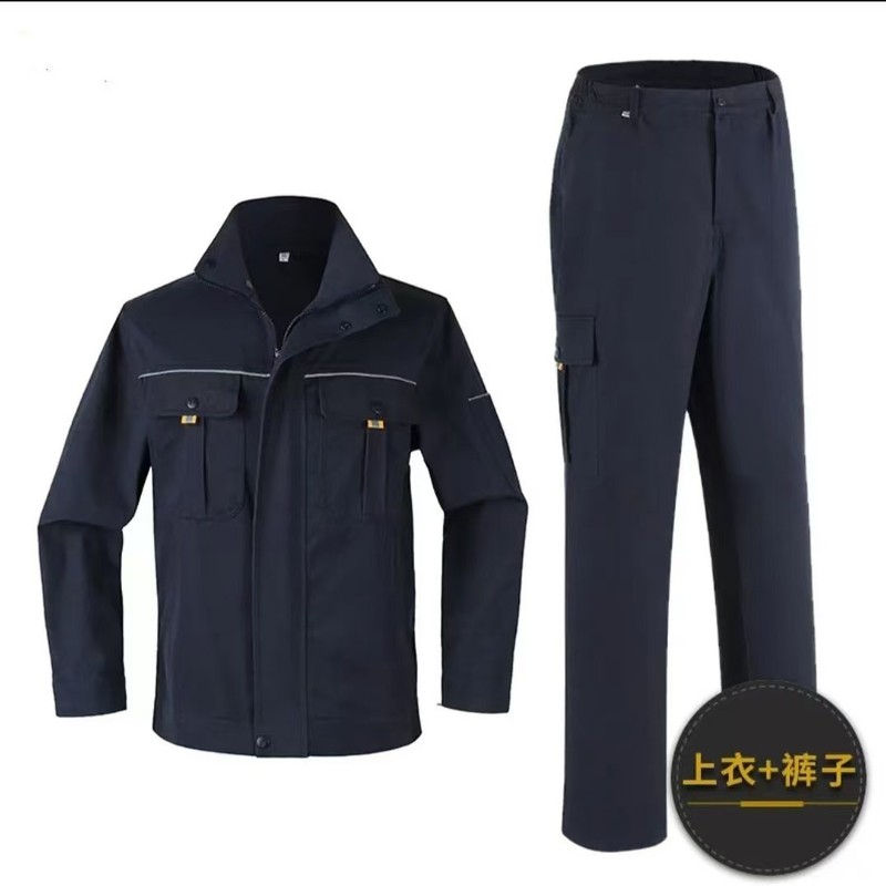 纯棉工作服男装上衣立领长袖电焊电力防烫劳保服套装定制耐磨防烫|undefined