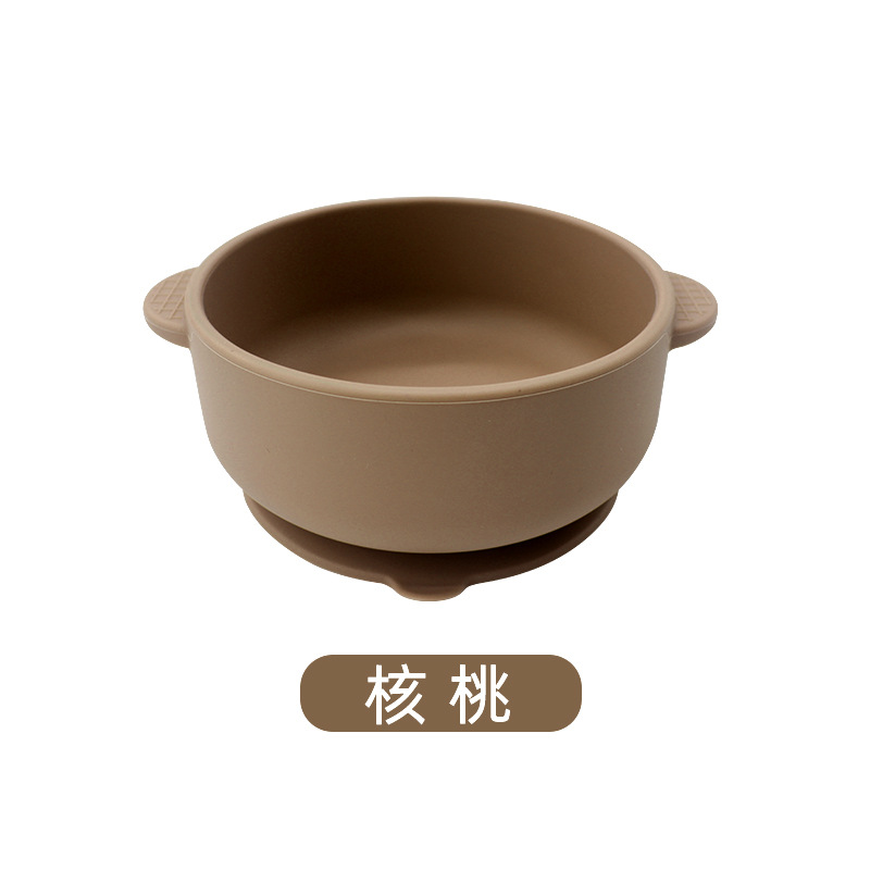 Tazón para orejas de silicona de grado alimenticio para bebés Tazón para orejas de cinturón antideslizante de color sólido para niños Tazón para orejas con ventosa