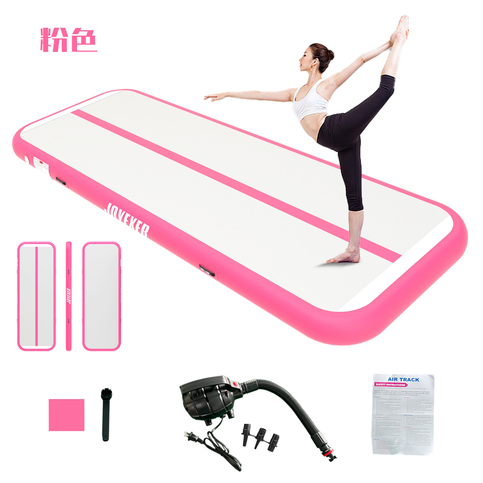 In-Stock Free Shipping Brushed Inflatable Gymnastics Mat Wholesale Taekwondo Sports Somersault Inflatable Mat with Logo
