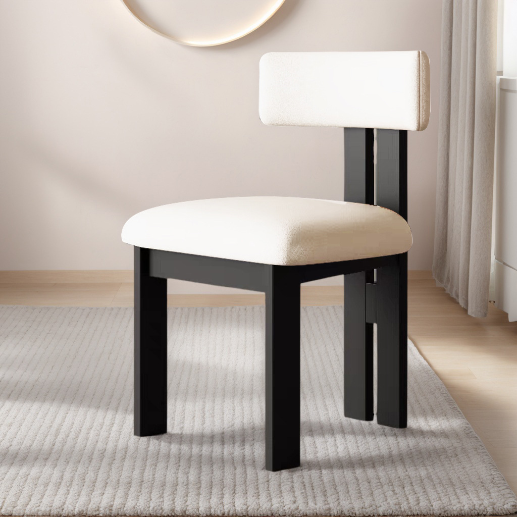 Silla de comedor medieval diseñador de casera de madera maciza silla de ocio francesa estilo nórdico retro silla de comedor simple