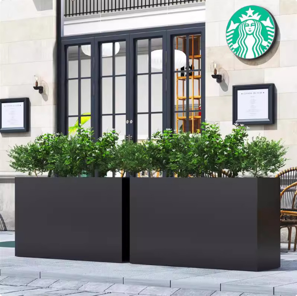 外摆围栏花架露台店铺门口室外庭院户外不锈钢花箱定制铁艺花槽