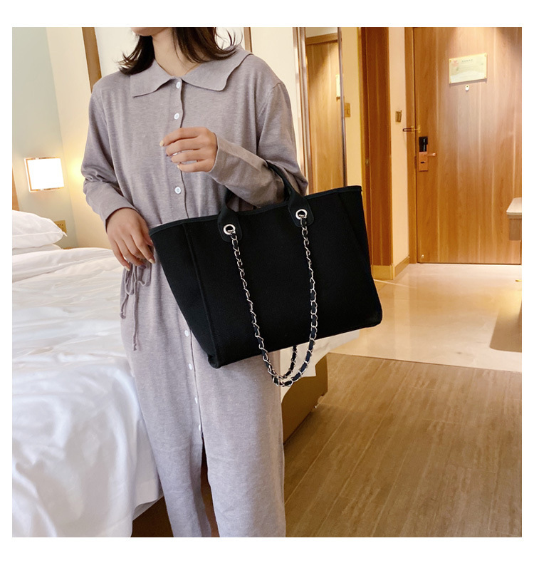 بسيطة Xiaoxiangfeng قماش حقيبة نسائية 2021 حقيبة يد جديدة حقيبة عصرية حقيبة سلسلة حقيبة الكتف display picture 5