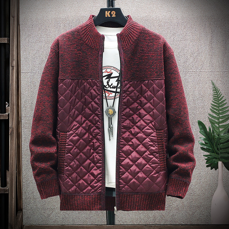 Herren Herbst und Winter Warm Neue Strickjacke Mode Lässig Reißverschluss Verdickter Mantel_voghion.com
