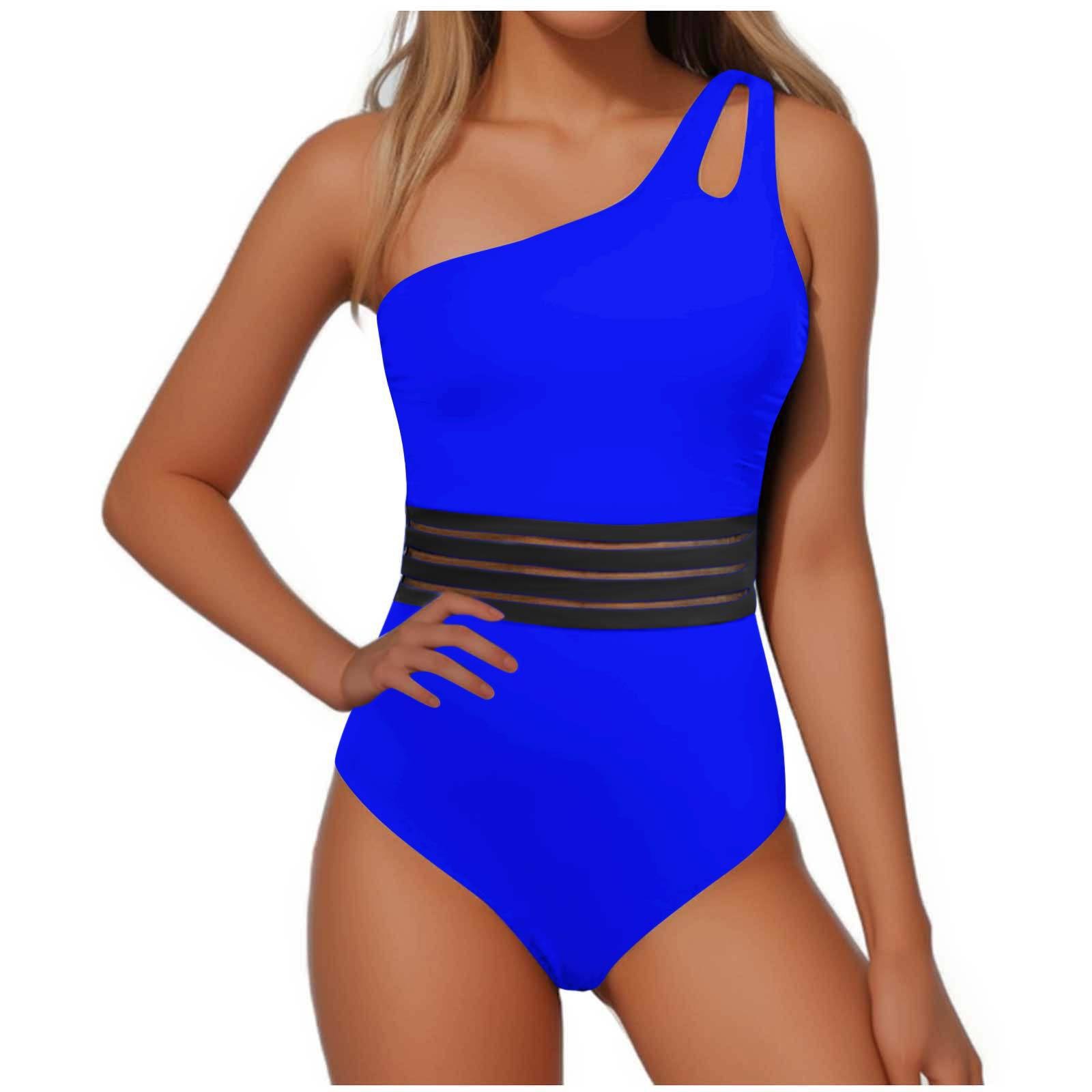 2023 AliExpress Amazon Bikini europeo y americano nuevo estilo con bordes voladores, cintura alta, cubriendo el vientre, adelgazamiento, traje de baño de una pieza, mujer image 19