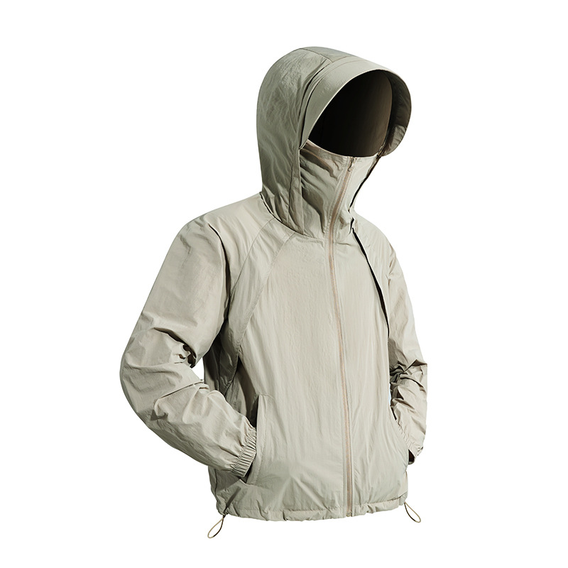Cross-Border European Size Sun Protection Clothing, Lightweight and Breathable, Super Stylish for Men and Women, Skin-Friendly Outdoor Quality Quick-Dry Hooded Top