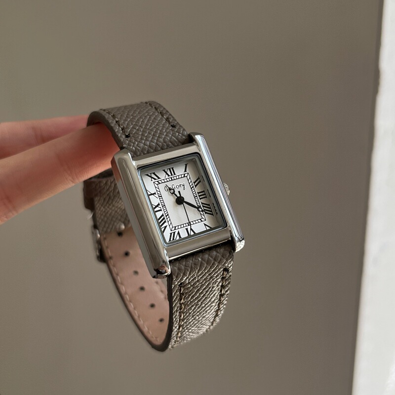 unique retro classic design square belt watch women's minimalist high-end feeling ins light luxury commuter quartz watch