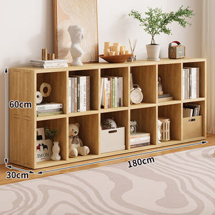 Solid Wood Bookshelf Children's Bookshelf Thickened Storage Rack Floor Combination Prellis Cabinet Kindergarten Storage Bookcase Factory
