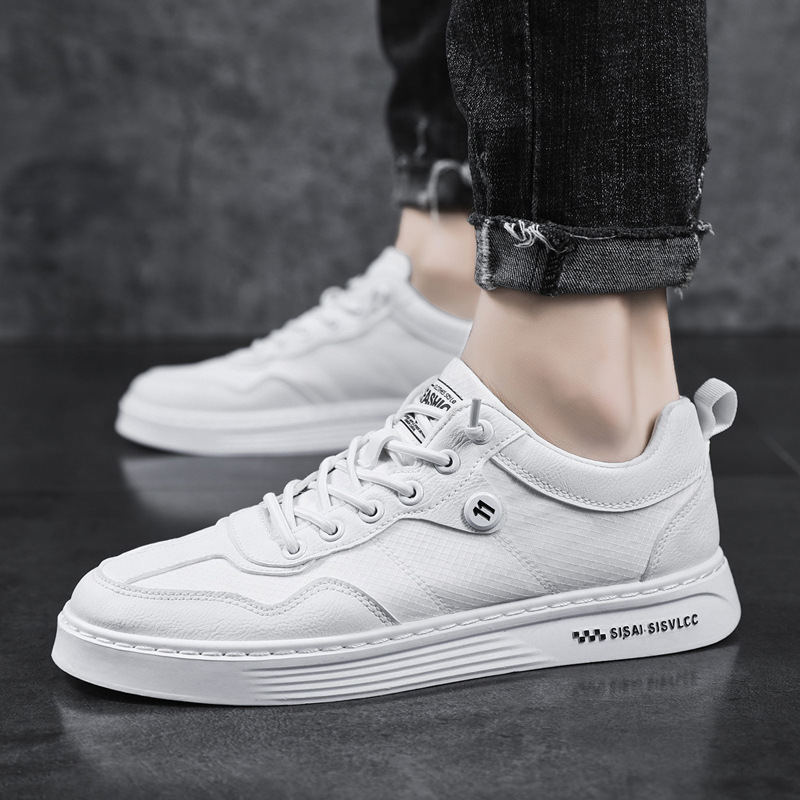 男士板鞋2021夏季新款透气韩版低帮百搭男生潮鞋小白鞋男代发