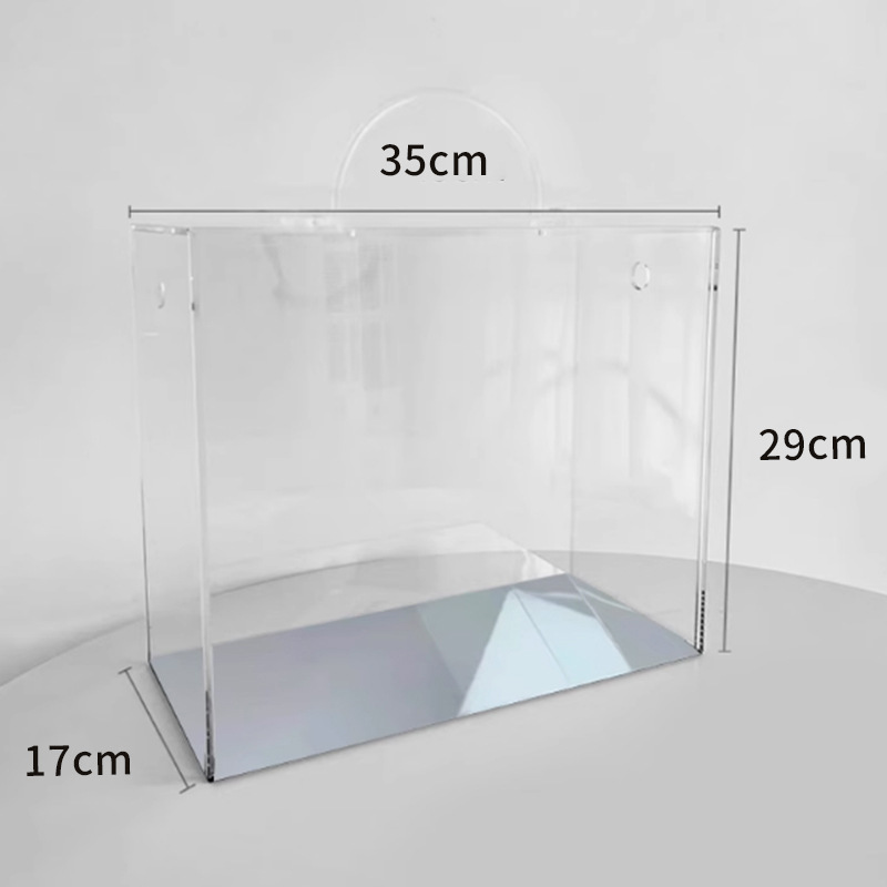 35*17*30cm 거울 바닥 투명 핸들 플레이트 두께 4mm(단일 상자)