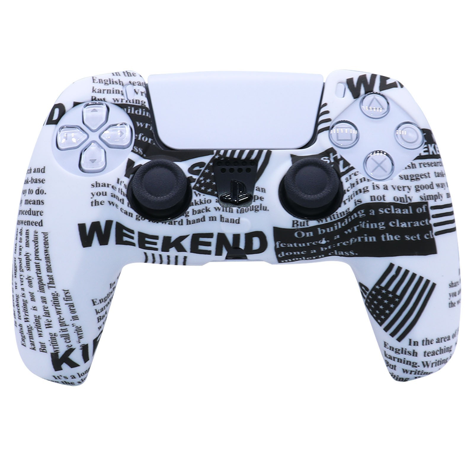 PS5 funda de silicona GamePad funda de silicona camuflaje marca de agua funda protectora aceite spray sensación acuarela caso PS5 Accesorios