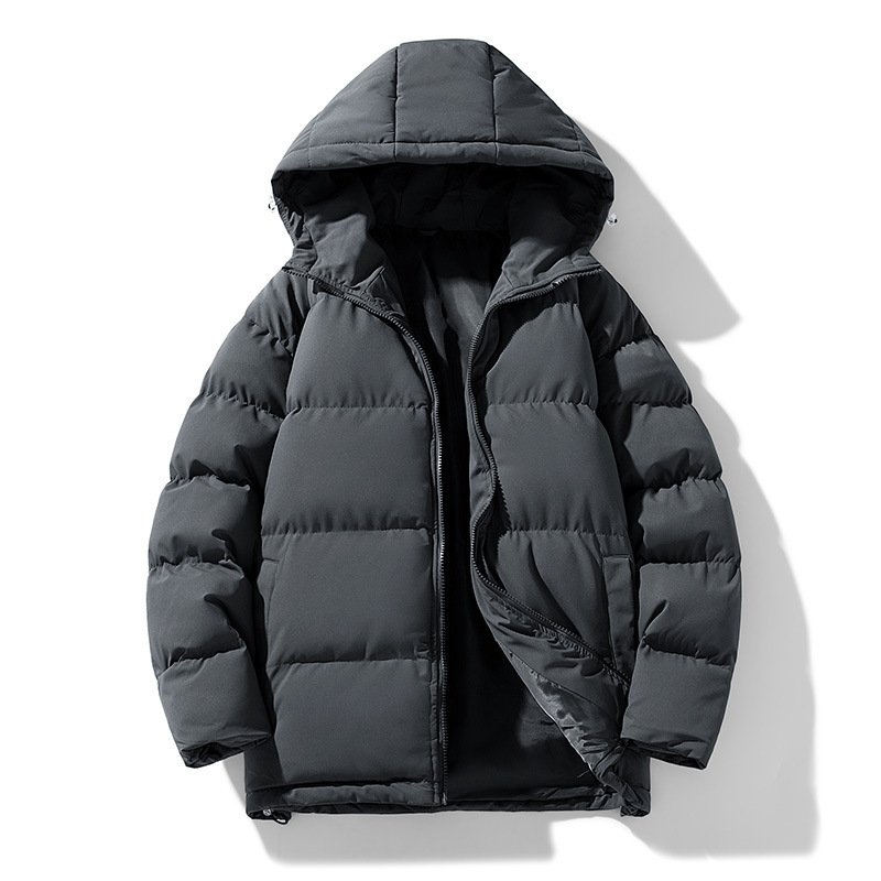 Winter-Steppjacke für Herren – Leichter, gesteppter Kapuzenmantel, warmer, kurzer, baumwollgefüllter Parka für Freizeit und Streetwear_voghion.com