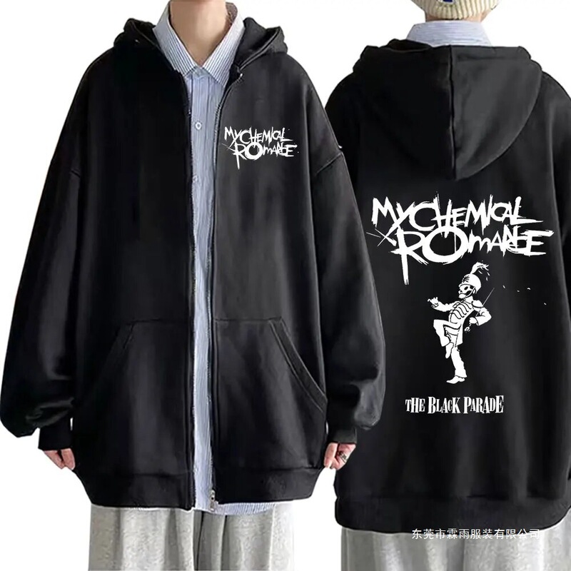My Chemical Romance Mcr Dead Zipper Hoodie Men Women Casual Loose Fashion Zipper Sweatshirts Men