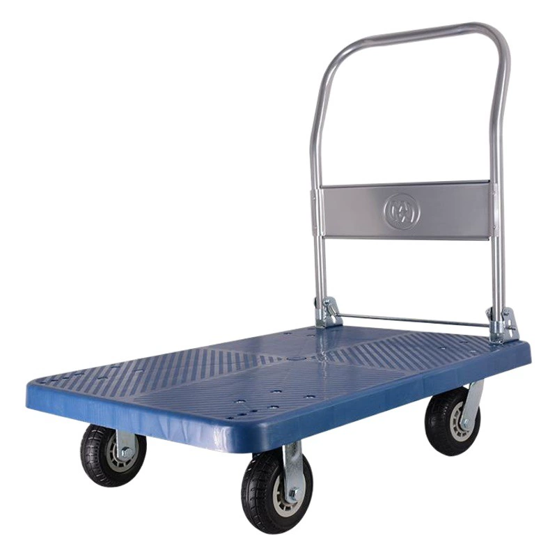 Плоская тележка Mingwei, складская грузовая логистика, бесшумная тележка, четырехколесный сверхмощный инструмент, складной прицеп