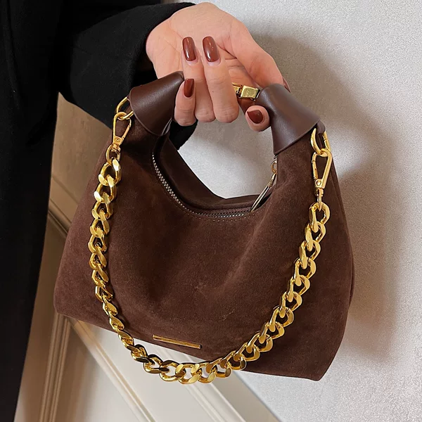French-Style Niche Suede Bag for Women 2026 New Fashion Versatile Handbag Casual Texture Retro Crossbody Bag