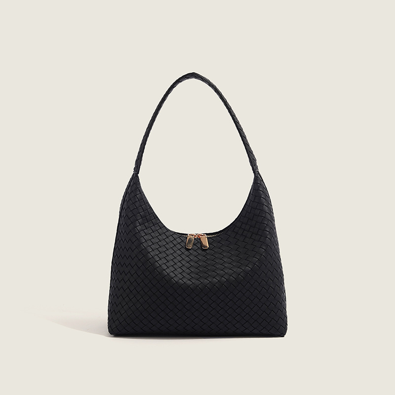 Korean Style New Woven Large Capacity Tote Bag Women's Shoulder Underarm Bag Fashion Versatile Luxury Handbag For Commuting - Thumbnail 8