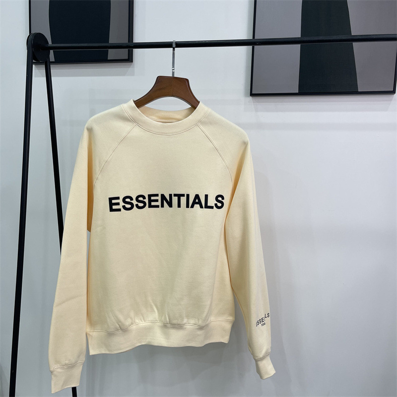 FEAR OF GOD FOG multi-thread ESSENTIALS Sudadera holgada americana con cuello redondo y forro polar, versátil para primavera para hombre