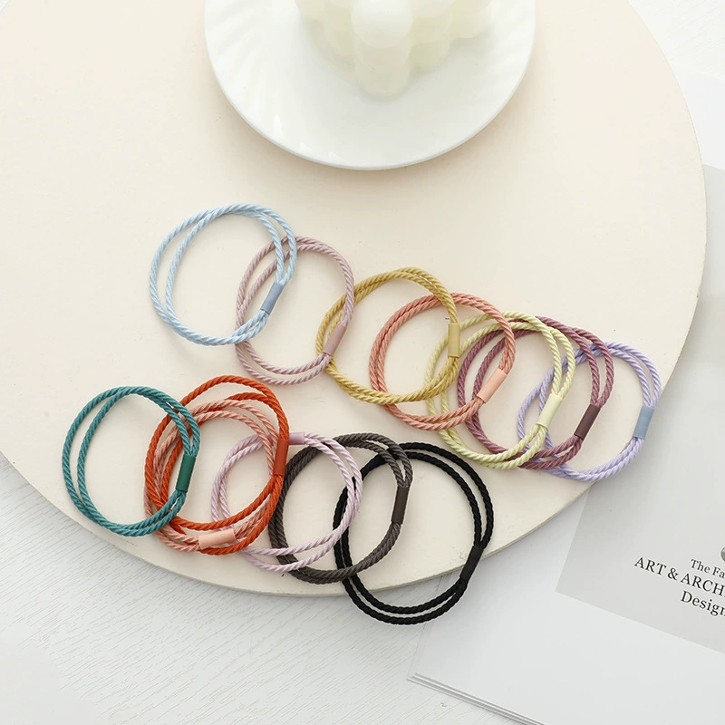 Простое кольцо для волос два в одном корейское кольцо для волос ins веревка для волос высокоэластичная основная вязка волос небольшая свежая резинка оптом