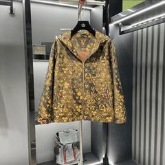 ヨーロッパステーション 2025 春の新作メンズプリントファッションジャケット大きいサイズ高品質トレンディカジュアルメンズジャケット