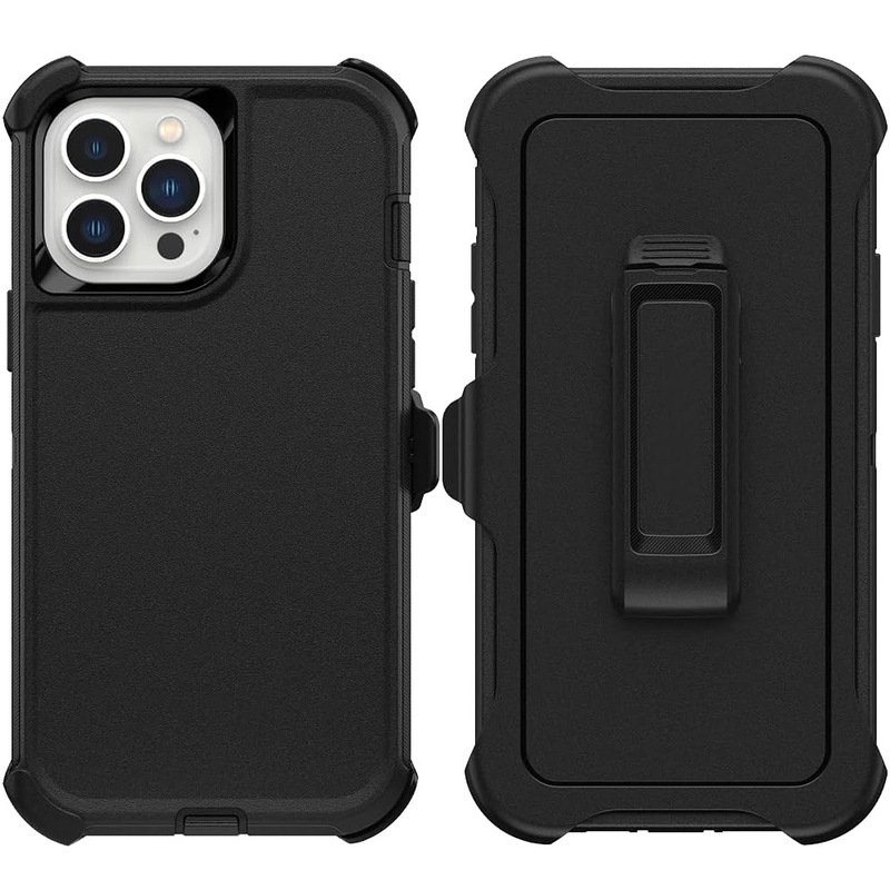 Three-proof Back Clip Belt Clips Suitable for iPhone15Promax Mobile Phone Case Suitable for otterbox Slip Cover