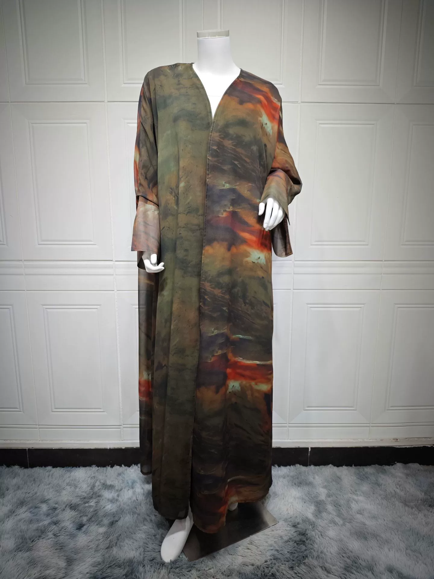 Mq163скромная куртка шифон принт модное платье, рабочие наряды, носить Musron Dubai ABAYA