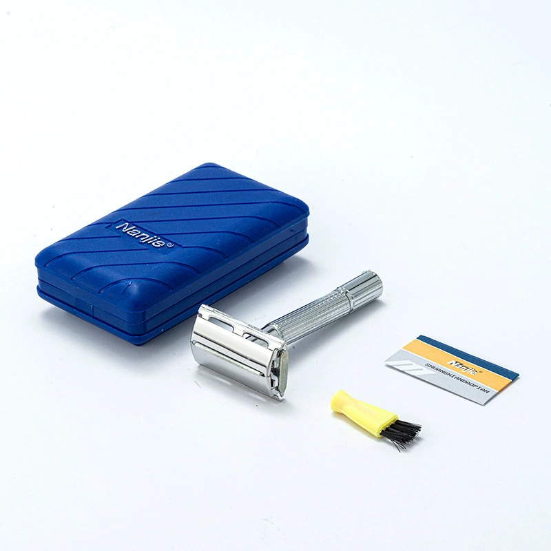 Поставка мужского Jie 999-3 Флип-держатель для бритвы, старомодный портативный ручной бритвы цельнометаллический держатель для ножей с лезвием