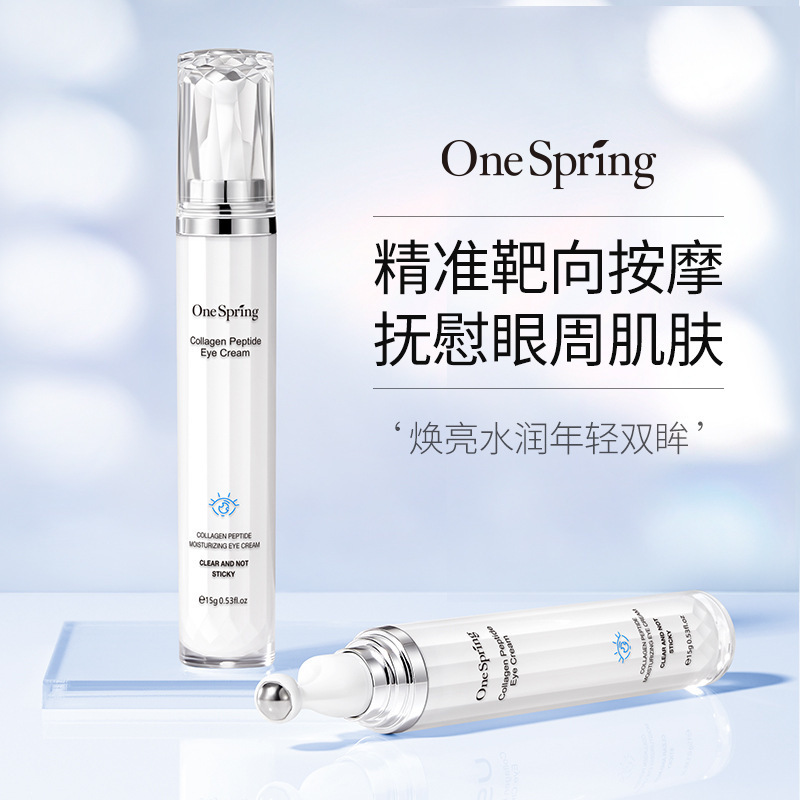 Yizhichun Collagen Peptide Moisturizing Eye Cream, Firming Eye Area Roll-on Massager Eye Care Roll-on Eye Cream
