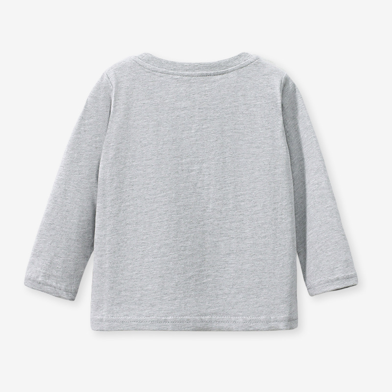 JOJOBEBE ropa para niños europeos y americanos otoño nuevos niños de manga larga camiseta algodón de dibujos animados impreso marca camiseta para niños