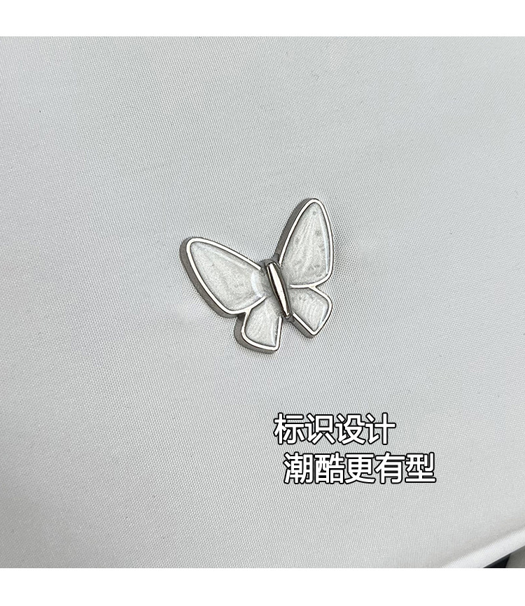 wholesale elegant butterfly simple small bag women's nylon cloth wide shoulder strap underarm bag casual shoulder solid color crossbody bag undefined